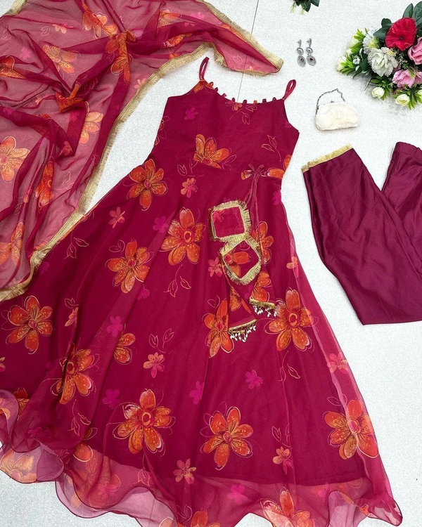Antique Fashion 1 Anarkali Digital Printed Georgette Anarkali  - 38