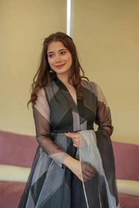 Antique Fashion 1 Anarkali Heavy Pure Soft Tabby  Organza With Zigzag Position Foil Work  - X's (34)
