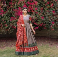 Antique Fashion 1 Dola Silk Gown  - 38
