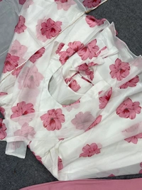 Antique Fashion 1 Heavy Pure Soft Tabby Organza Silk 3D Print  - X's (34)