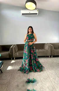 Antique Fashion 1 lehnga -  Pure georgette silk digital printed lehnga
