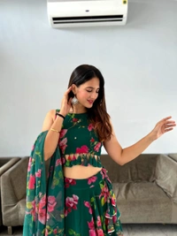Antique Fashion 1 lehnga -  Pure georgette silk digital printed lehnga