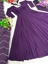 Antique Fashion 1 Anarkali Faux Georgette Gown With Fully Flair and Full Stitched With Dupatta Ready To Wear Collection  - Xl (42)