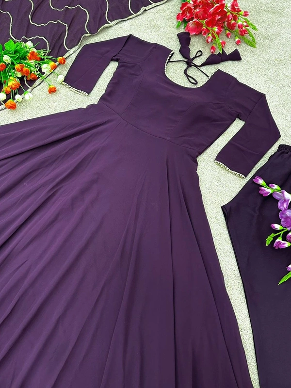Antique Fashion 1 Anarkali Faux Georgette Gown With Fully Flair and Full Stitched With Dupatta Ready To Wear Collection  - Xl (42)