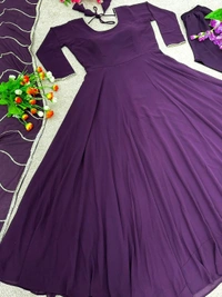 Antique Fashion 1 Anarkali Faux Georgette Gown With Fully Flair and Full Stitched With Dupatta Ready To Wear Collection  - Xl (42)