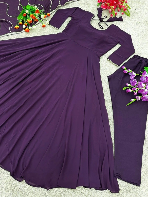 Antique Fashion 1 Anarkali Faux Georgette Gown With Fully Flair and Full Stitched With Dupatta Ready To Wear Collection  - Xxl (44)