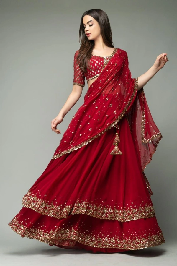 Antique Fashion 1 Two Layer  Lehngha *  choli with Dupata...