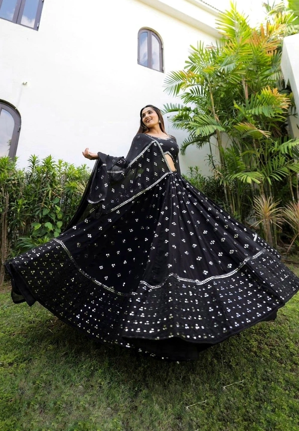 Antique Fashion 1 Black  Sequnce Lehngha choli with Dupata*