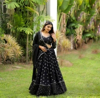 Antique Fashion 1 Black  Sequnce Lehngha choli with Dupata*