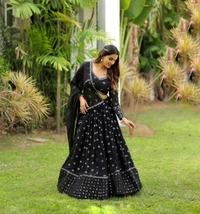 Antique Fashion 1 Black  Sequnce Lehngha choli with Dupata*