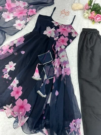 Antique Fashion 1 *Anarkali* - Digital printed pure Georgette fabric Anarkali suit  🌸 - M (38)