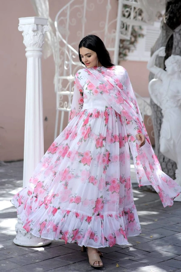 Antique Fashion 1 Premium Readymade Designer Gown-Dupatta Collections.💃🏼 - Xl (42)