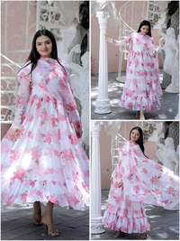 Antique Fashion 1 Premium Readymade Designer Gown-Dupatta Collections.💃🏼 - Xl (42)
