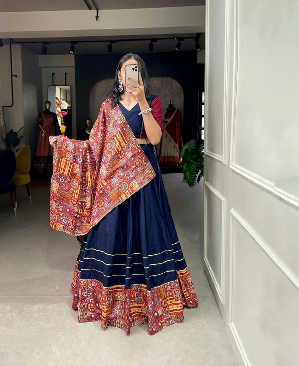 Antique Fashion 1 Add this beautiful and lightweight printed lehenga with multiple color to your navratri collection