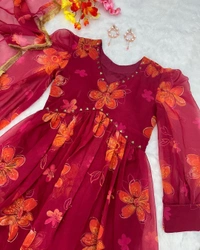 Antique Fashion 1 Kurti Pant With Duppta  - S (36)