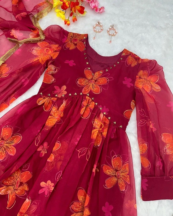 Antique Fashion 1 Kurti Pant With Duppta  - S (36)