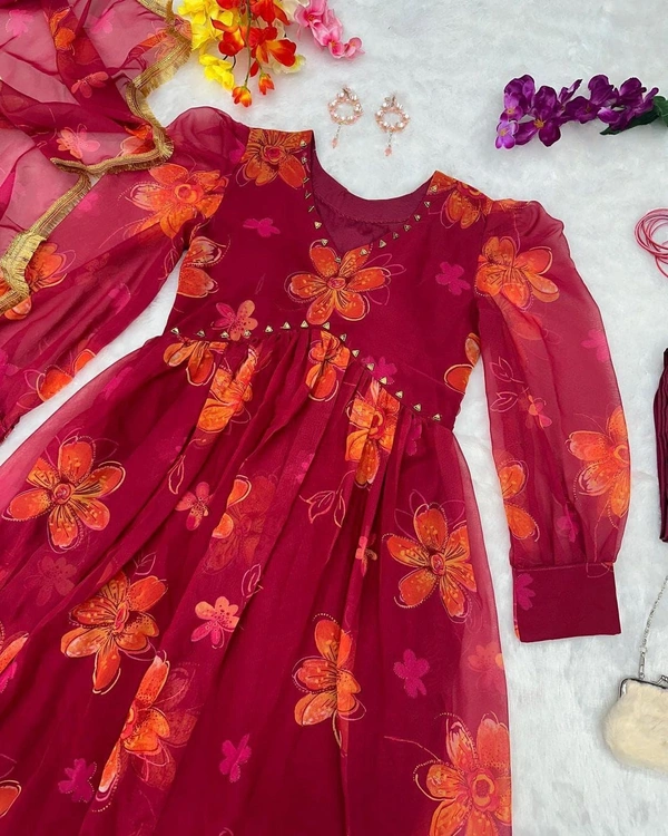 Antique Fashion 1 Kurti Pant With Duppta  - L (40)