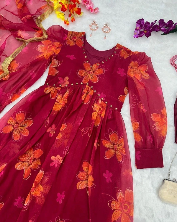 Antique Fashion 1 Kurti Pant With Duppta  - L (40)