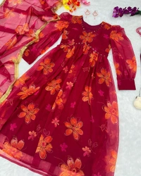 Antique Fashion 1 Kurti Pant With Duppta  - L (40)
