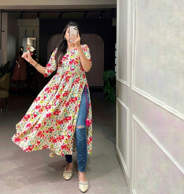 Antique Fashion 1 Nyra Cut Kurti  - Xl (42)