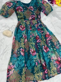 Antique Fashion 1 *Kurti* fresh nayra cut padded Kurtis of digital printed Georgette fabrics with side slit open  - X's (34)