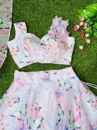 Antique Fashion 1 Lahenga Pure Jimmy choo organza silk digital printed 