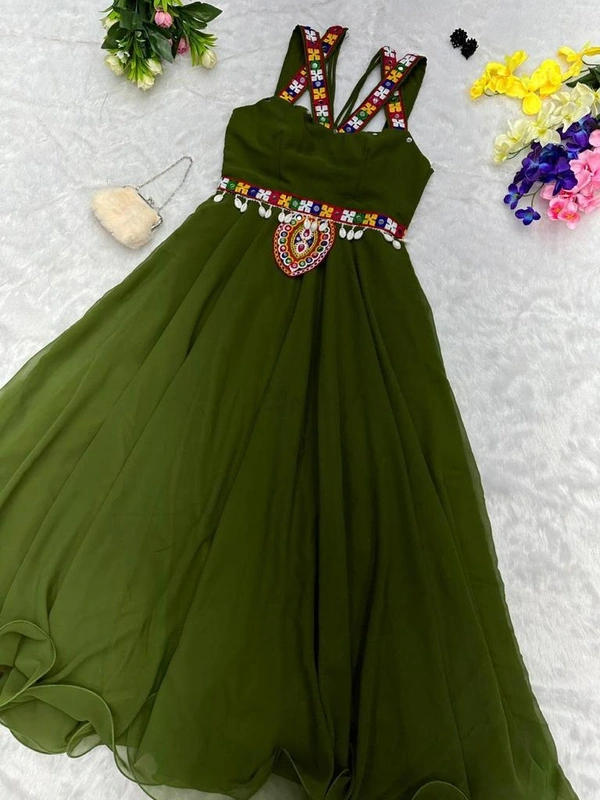 Antique Fashion 1 Navratri Gown Collection  - X's (34), Shocking Pink