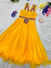 Antique Fashion 1 Navratri Gown Collection  - X's (34), Shocking Pink