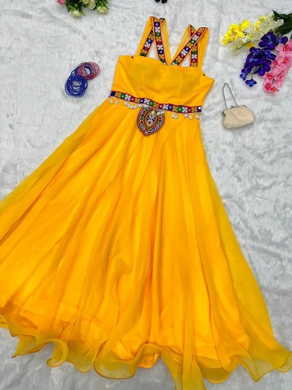 Antique Fashion 1 Navratri Gown Collection  - X's (34), Shocking Pink