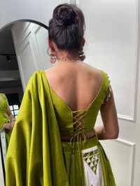 Antique Fashion 1 Give your navratri look this irresistible  mirror work lehenga choli to make your garba night special✨