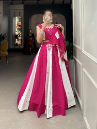 Antique Fashion 1 Give your navratri look this irresistible  mirror work lehenga choli to make your garba night special✨