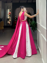 Antique Fashion 1 Give your navratri look this irresistible  mirror work lehenga choli to make your garba night special✨