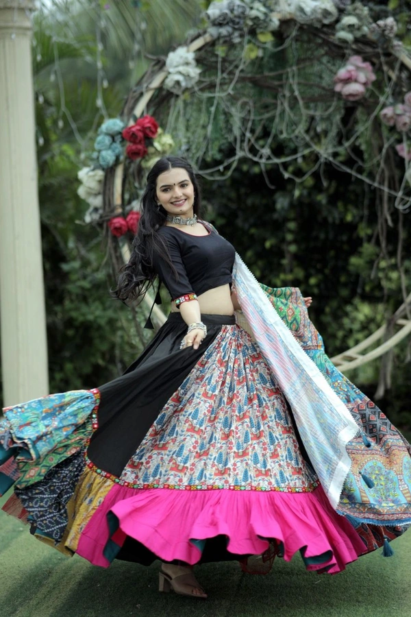 Antique Fashion  Attractive Reyon Lehenga Choli Dupatta Set