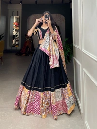 Antique Fashion 1 Embracing the delicate printed details in your garba choli to create most authentic yet classy navratri look for you 