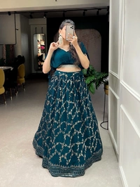 Antique Fashion 1 Co-ord Set Lehenga  - teal