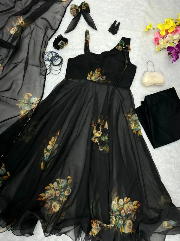 Antique Fashion 1 Anarkali Georgette Suit - Xl