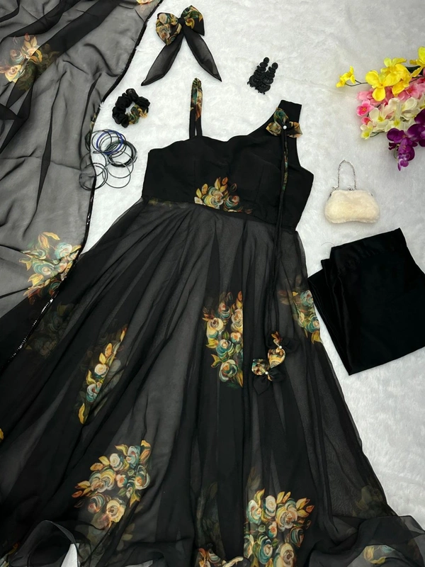 Antique Fashion 1 Anarkali Georgette Suit - Xl