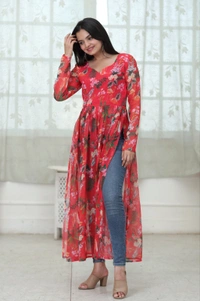 Antique Fashion 1 Nayra cut Kurtis are the best way to stay comfortable and stylish at the same time.*❤️ - Xl (42), White