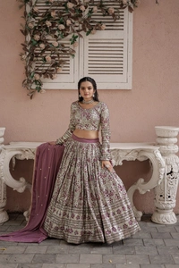 Antique Fashion 1 Onion Pink Coloured Georgette with Sequence Work Woman Designer Party wear Lehenga Choli with Dupatta