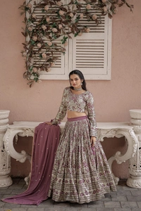Antique Fashion 1 Onion Pink Coloured Georgette with Sequence Work Woman Designer Party wear Lehenga Choli with Dupatta