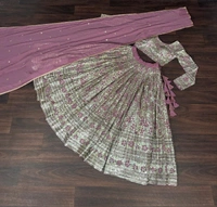 Antique Fashion 1 Onion Pink Coloured Georgette with Sequence Work Woman Designer Party wear Lehenga Choli with Dupatta
