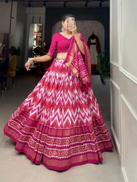 Antique Fashion 1 Presenting a leheriya style  blending with modern textures and relax feels A unique ubiquity of timeless contemporary silhouette - pink