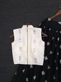 Antique Fashion 1 Our Designer Designed a Special Collection Of Pure Cotton Lehenga Choli For Indian Girls To Wear Function, Ceremonies And Special Occasions  - Black