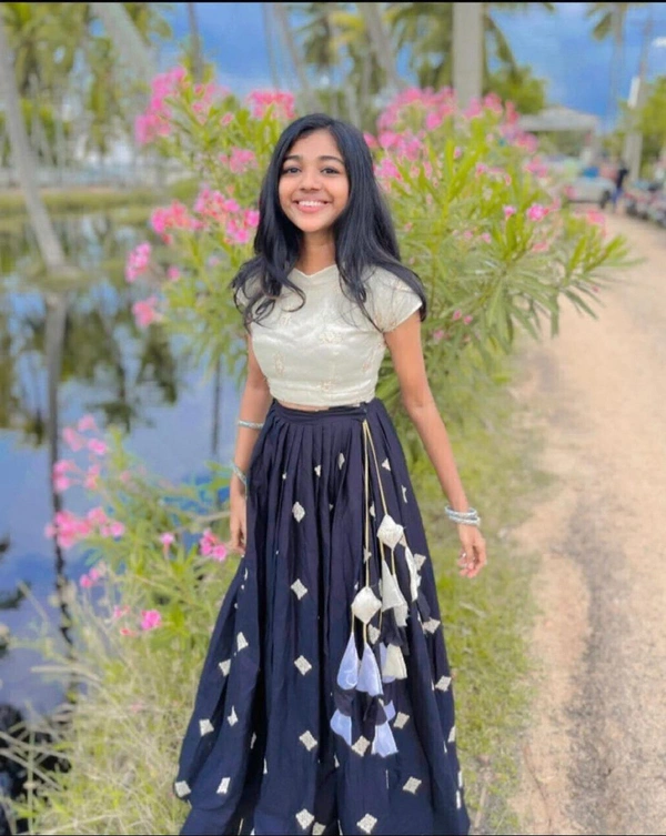 Antique Fashion 1 Our Designer Designed a Special Collection Of Pure Cotton Lehenga Choli For Indian Girls To Wear Function, Ceremonies And Special Occasions  - Black