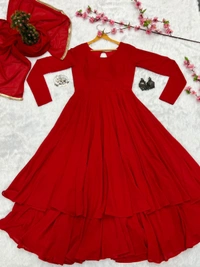Antique Fashion 1 *PRESENTING NEW ANARKALI 2 LAYER GOWN ,DUPPTA SET READY TO WEAR FULLY STTICHED* - Xxl (44)