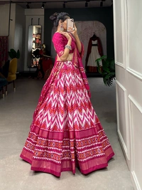 Antique Fashion 1 Presenting a leheriya style  blending with modern textures and relax feels A unique ubiquity of timeless contemporary silhouette - pink