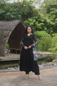Antique Fashion 1 Anarkali Suits  - Black, M (38)