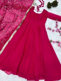 Antique Fashion 1 Anarkali Gown Suit  - S (36), pink