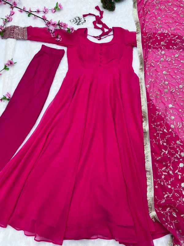 Antique Fashion  Anarkali Gown Suit  - Xl (42), pink