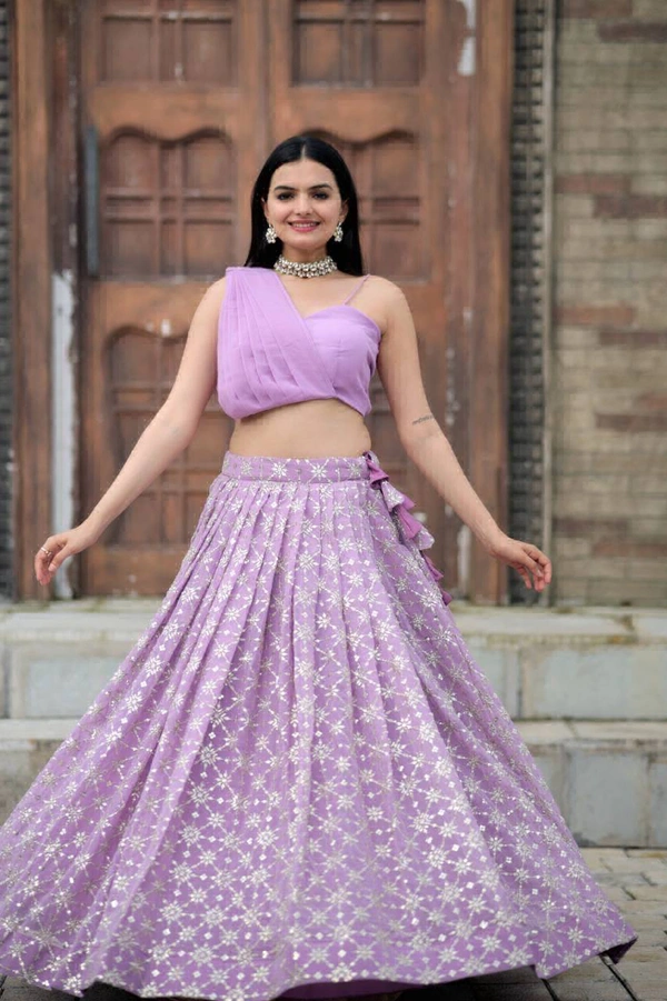 Antique Fashion  Designer Ready to wear Crop Top Lehenga Choli  Set 